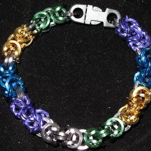 CHAINMAIL BRACELET - BYZANTINE WEAVE (SQUARE WIRE)